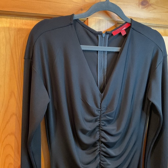 Narciso Rodriguez Black Knit Shirred Front Dress Size M - Picture 3 of 6